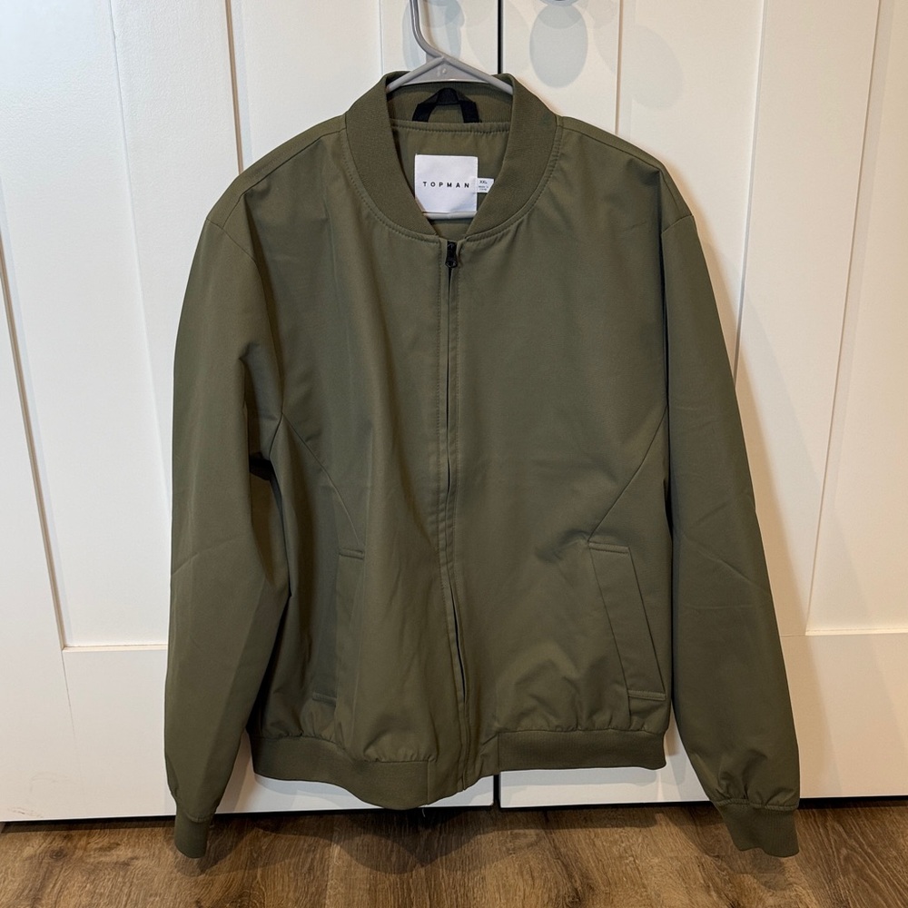 Topman Khaki Men's Bomber Jacket